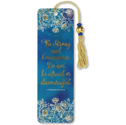 Be Strong and Courageous Beaded Bookmark