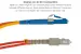 LC to SC Mode Conditioning 62.5/125 OM1 UPC Fiber Patch Cable, 1 Meter