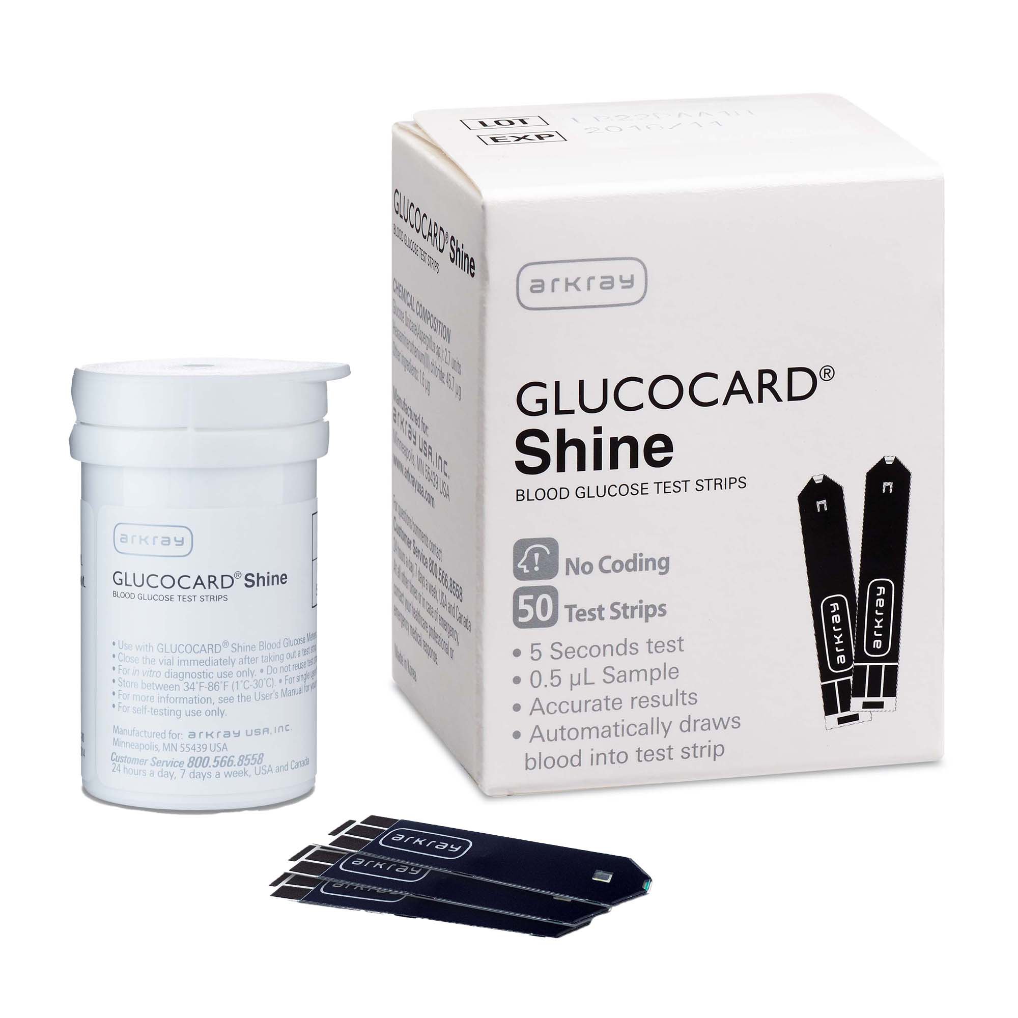 Glucocard Shine Blood Glucose Test Strip for use with Monitoring Meter MK 1076101