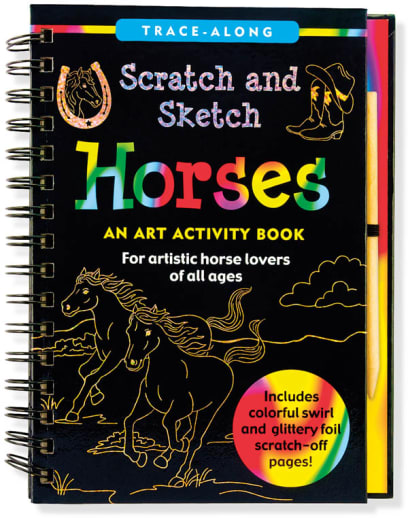 Horses Trace-Along Scratch & Sketch Activity Book