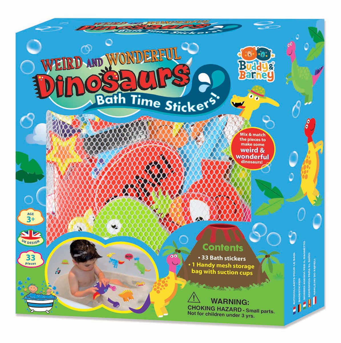 Bath Stickers - Weird & Wonderful Dinosaurs