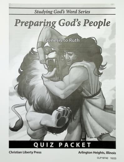 Studying God's Word: Preparing God's People: Genesis to Ruth Quiz Packet