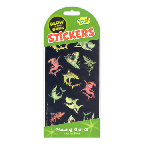 Glow-in-the-Dark Glowing Shark Stickers