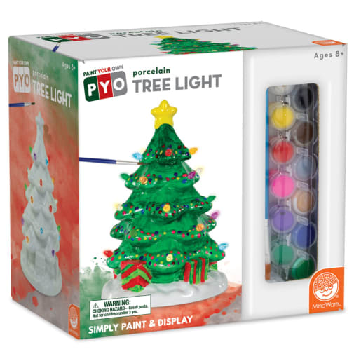 MindWare Paint Your Own Porcelain Christmas Tree Light