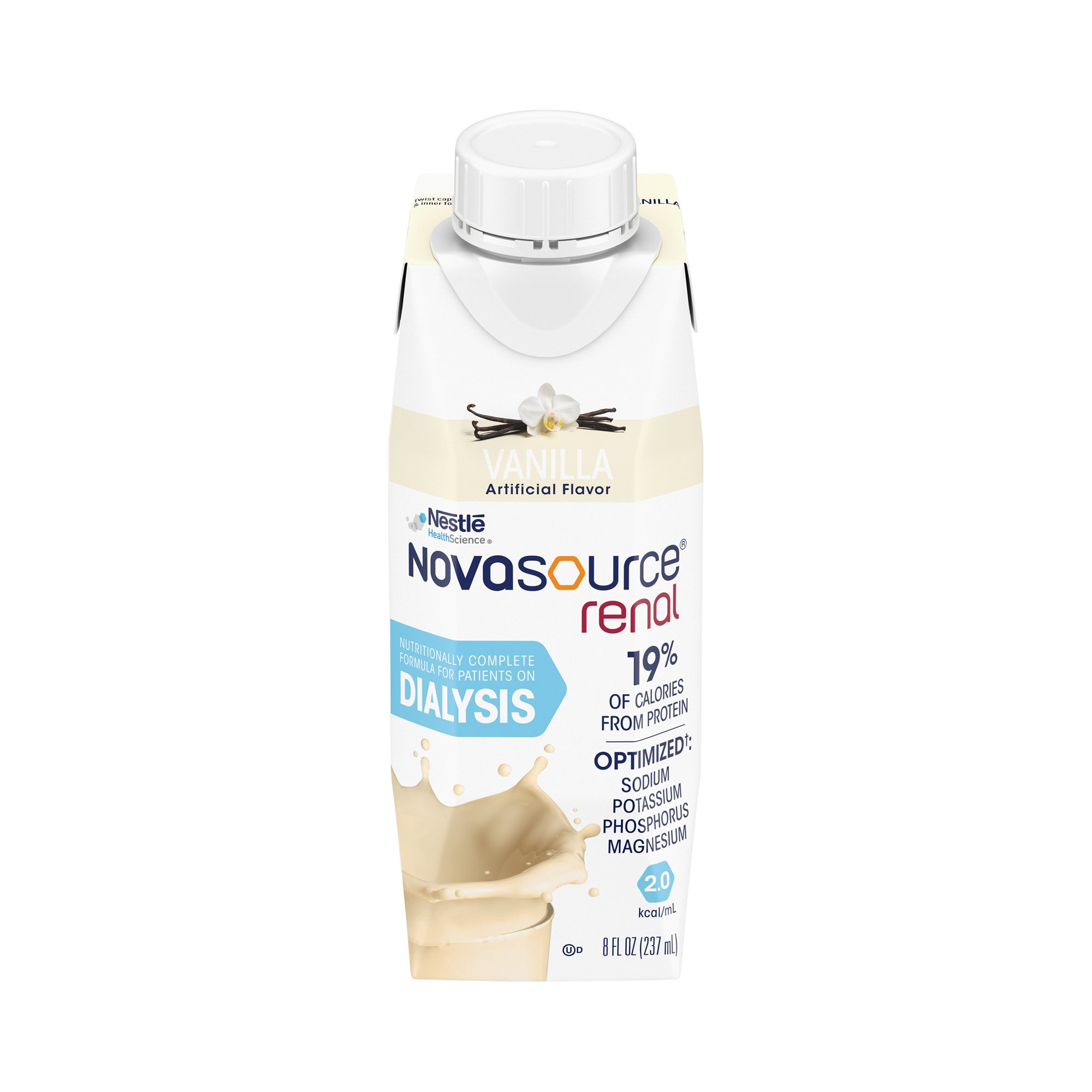 Novasource Renal Vanilla Formula for Patients on Dialysis, 8-ounce carton MK 1178536