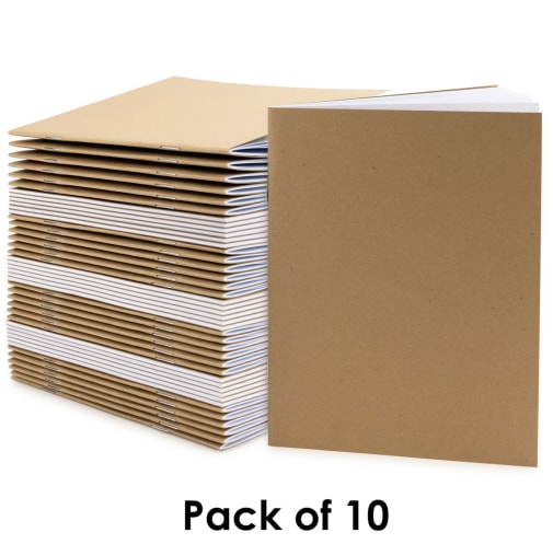 Kraft Blank Books (8 1/2" x 11") 24 pages - Pack of 10