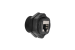 Cat6 RJ45 Shielded Industrial Panelmount Bulkhead Coupler, Black
