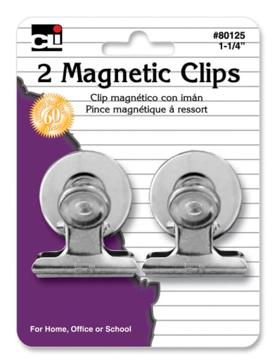 Magnetic Spring Clips 1 1/4" (Set of 2)