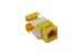 Cat5E RJ45 110 Type 180° Keystone Jack Yellow