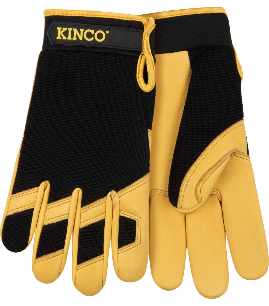 KincoPro&trade; Premium Grain Deerskin & Synthetic Hybrid with Pull-Strap, Black, large image number 0