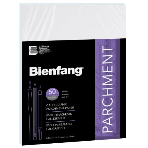 Bienfang 207 White Calligraphy Parchment Paper - 50 Sheets (8.5x11)