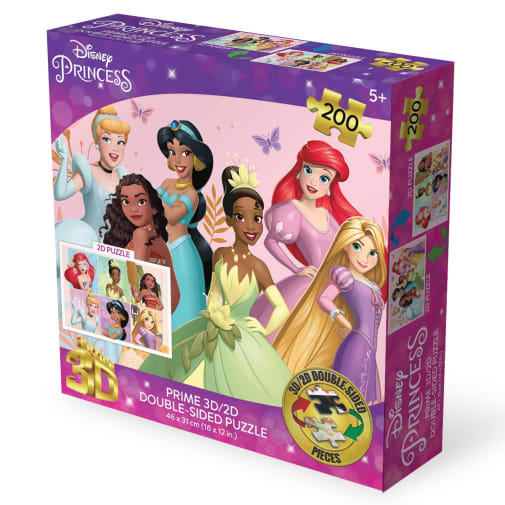 Princess - 2D/3D Double-Sided Puzzle (200 Piece)