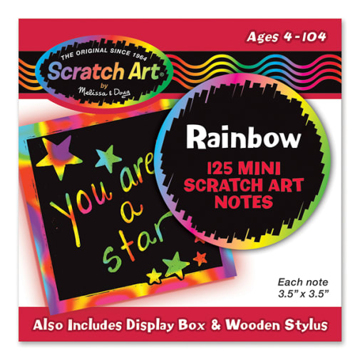 Scratch Art Mini Notes - 125 3.75" x 3.75" sheets