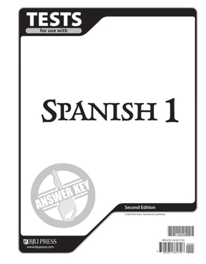 BJU Press Spanish 1 Tests Answer Key 2nd Edition