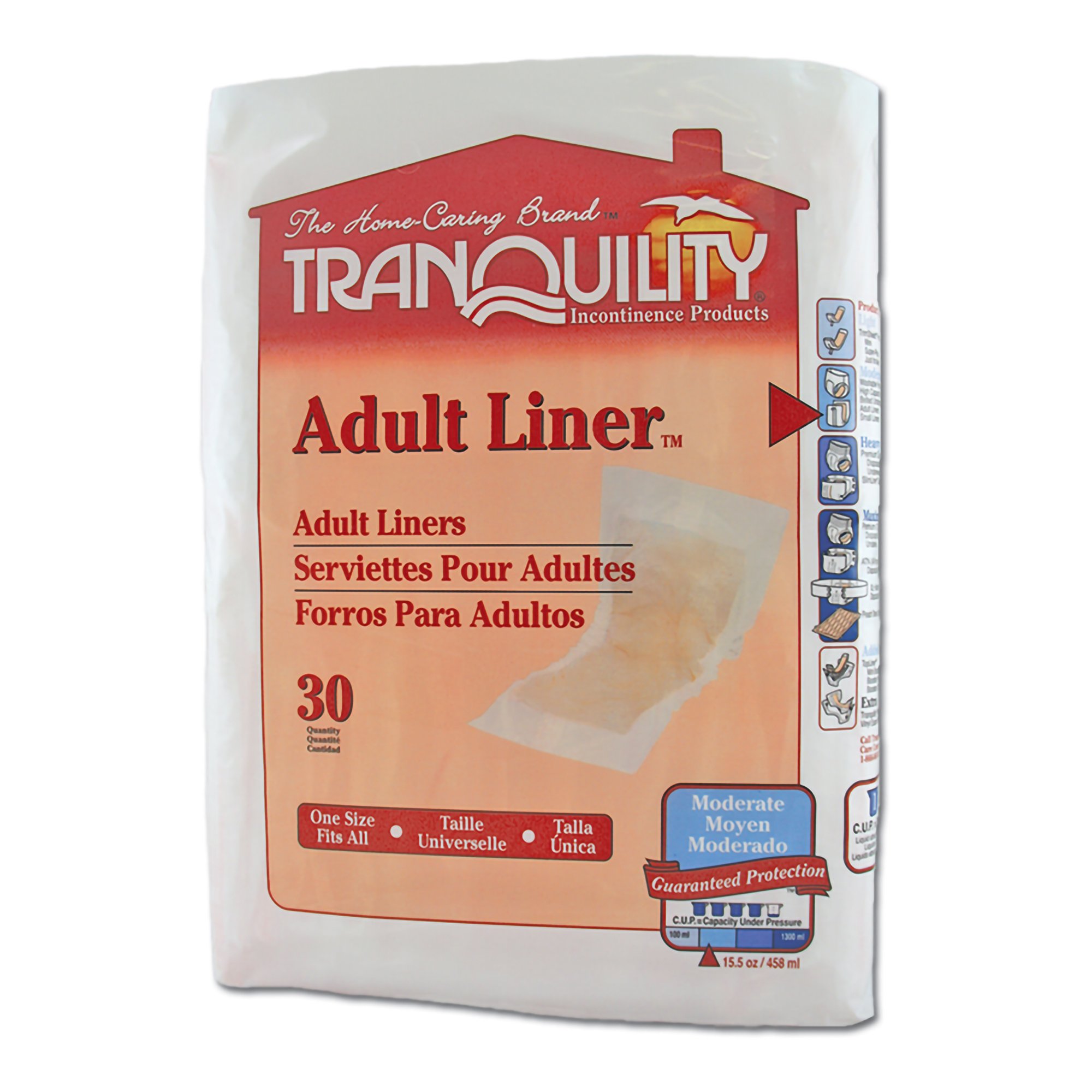 Tranquility Moderate Incontinence Liner, 9 x 24 Inch MK 435845