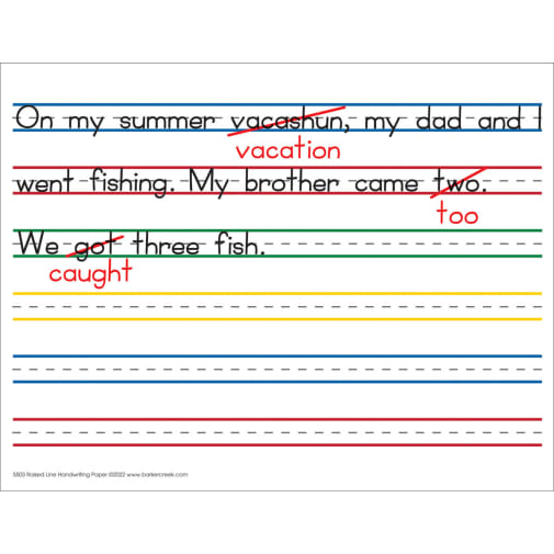 HANDWRITING PRACTICE LINES OVERLAY - Large Semi Rigid Plastic Sheet For
