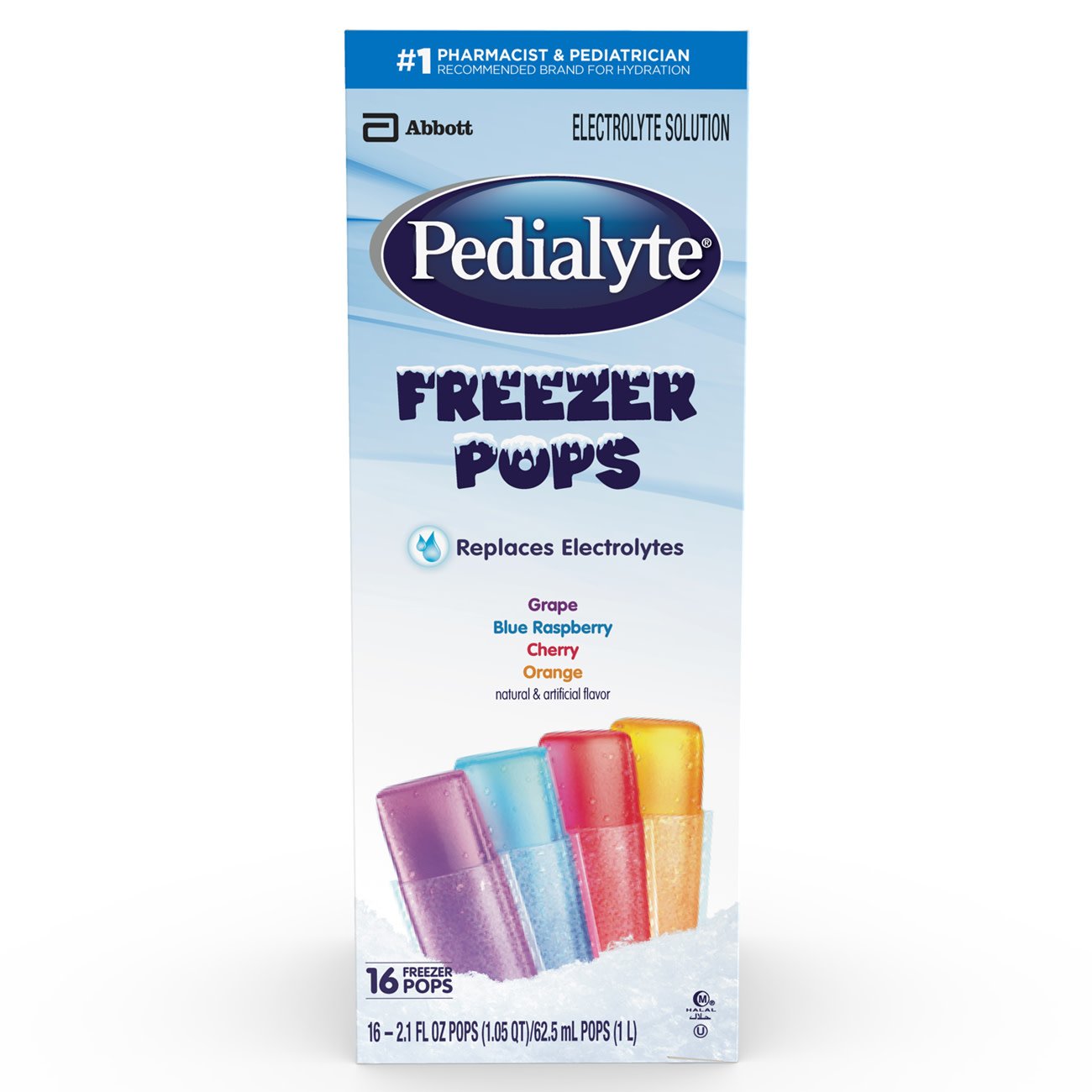Pedialyte Freezer Pop Electrolyte Solution, Assorted Flavors MK 824154