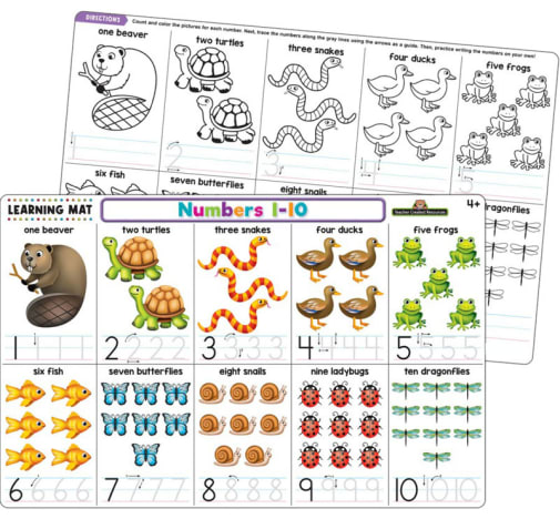 Numbers 1-10 Learning Mat