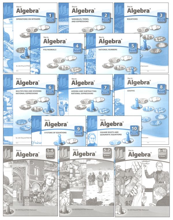 Key to Algebra complete set workbooks + keys