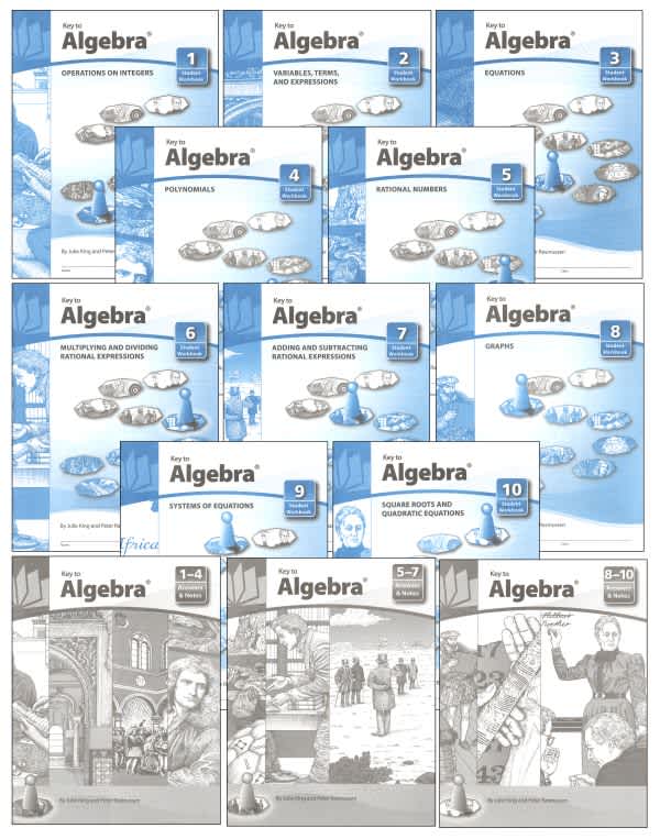 Key to Algebra complete set workbooks + keys