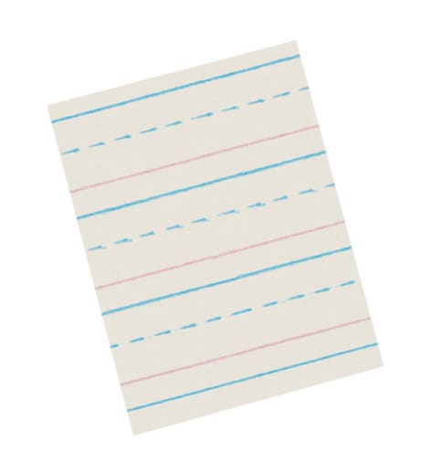 Zaner-Bloser Broken Midline Newsprint Paper Ream (3/8" Ruled Short)