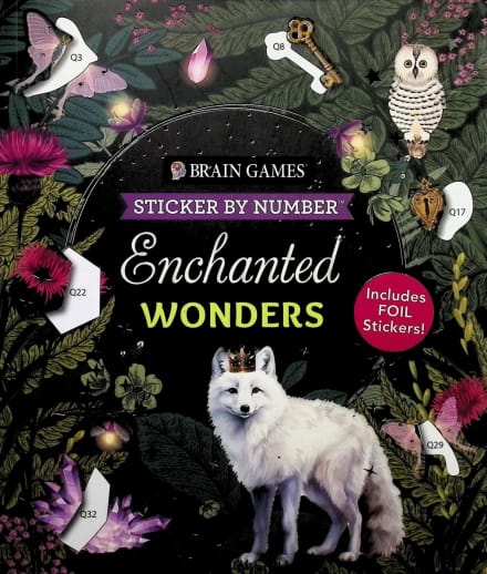 Sticker By Number: Enchanted Wonders (Brain Games) 104 pages
