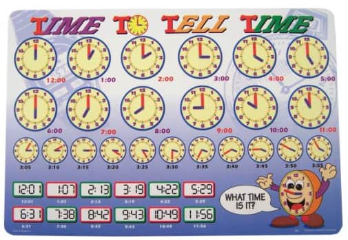 Time to Tell Time Placemat