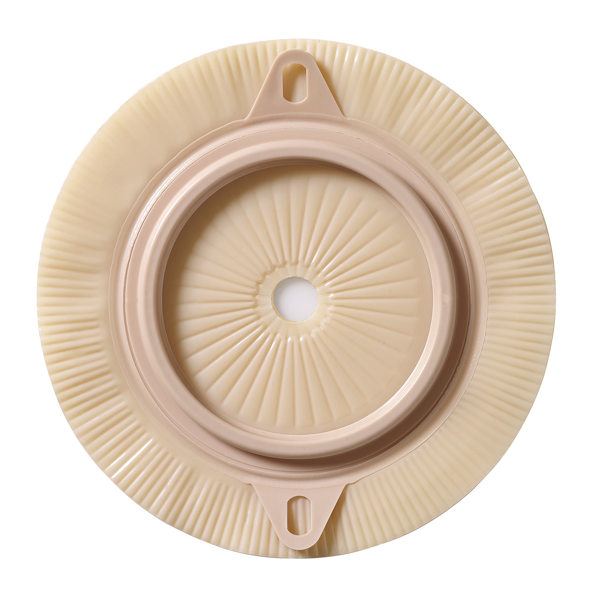 Assura Flat Ostomy Barrier, Trim to fit 10  35 mm Stoma Opening, Green Match MK 444073