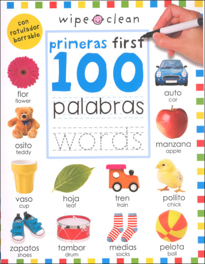 Wipe Clean First 100 Words Bilingual (Spanish/English)