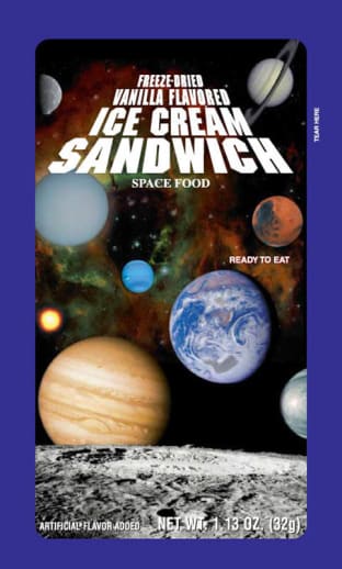Astronaut Food - Vanilla Ice Cream Sandwich