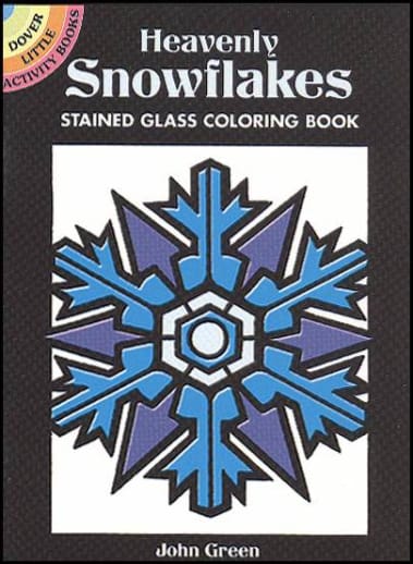 Heavenly Snowflakes Little Stained Glass Coloring Book