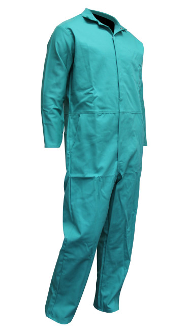 Coveralls: 9 oz. Green FR Cotton