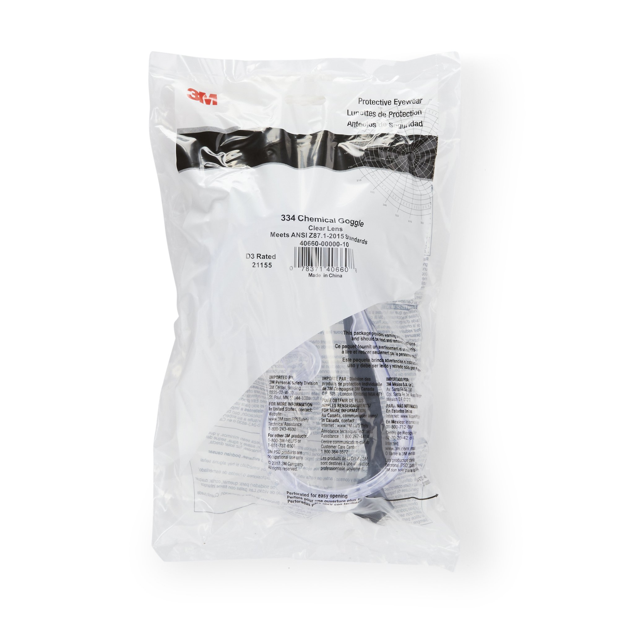 3M Chemical Splash Goggles MK 697106
