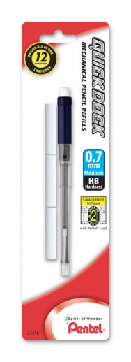 Quick Dock 0.7mm Refill (1 Refill Cartridge + 3 Eraser Refills)
