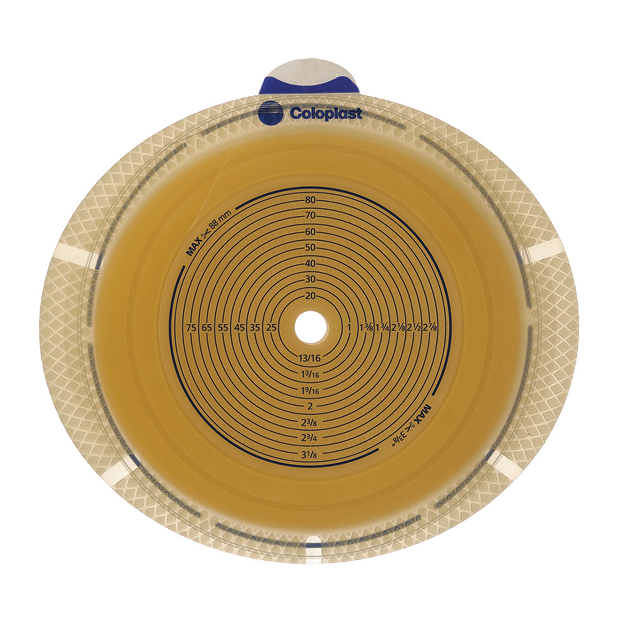 SenSura Flex Flat Ostomy Barrier, Trim to fit 10  88 mm, Gray Match MK 734830