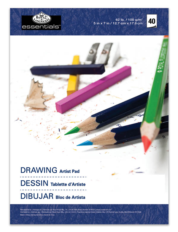 Essentials Drawing Artist Paper Pad 5x7 40 Sheets