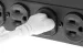 AC power cord, 5-15p to C13, 18 AWG, 2ft, White