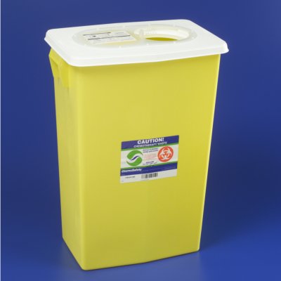 SharpSafety Chemotherapy Waste Container, 18 Gallon, 26 x 12 x 18 Inch MK 473739