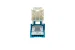 Cat6 Tool Less RJ45 Keystone Jack, Blue