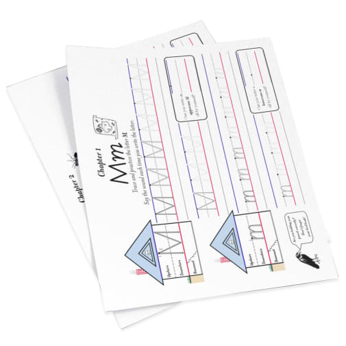 Printed Handwriting Sheets - Color