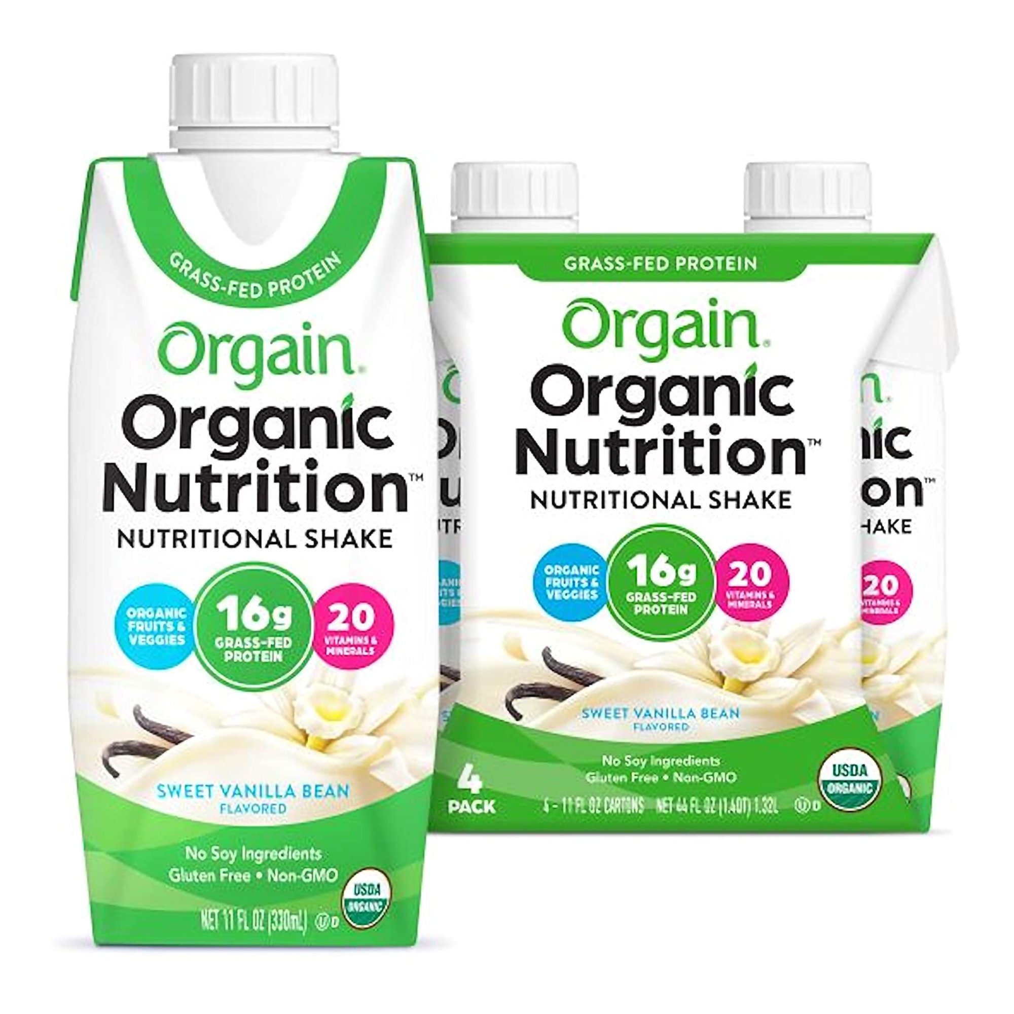 Orgain Organic Nutrition Vanilla Nutritional Shake, 11-ounce carton MK 1039285