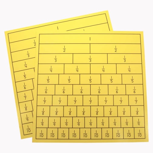 Laminated Fraction Chart - Small
