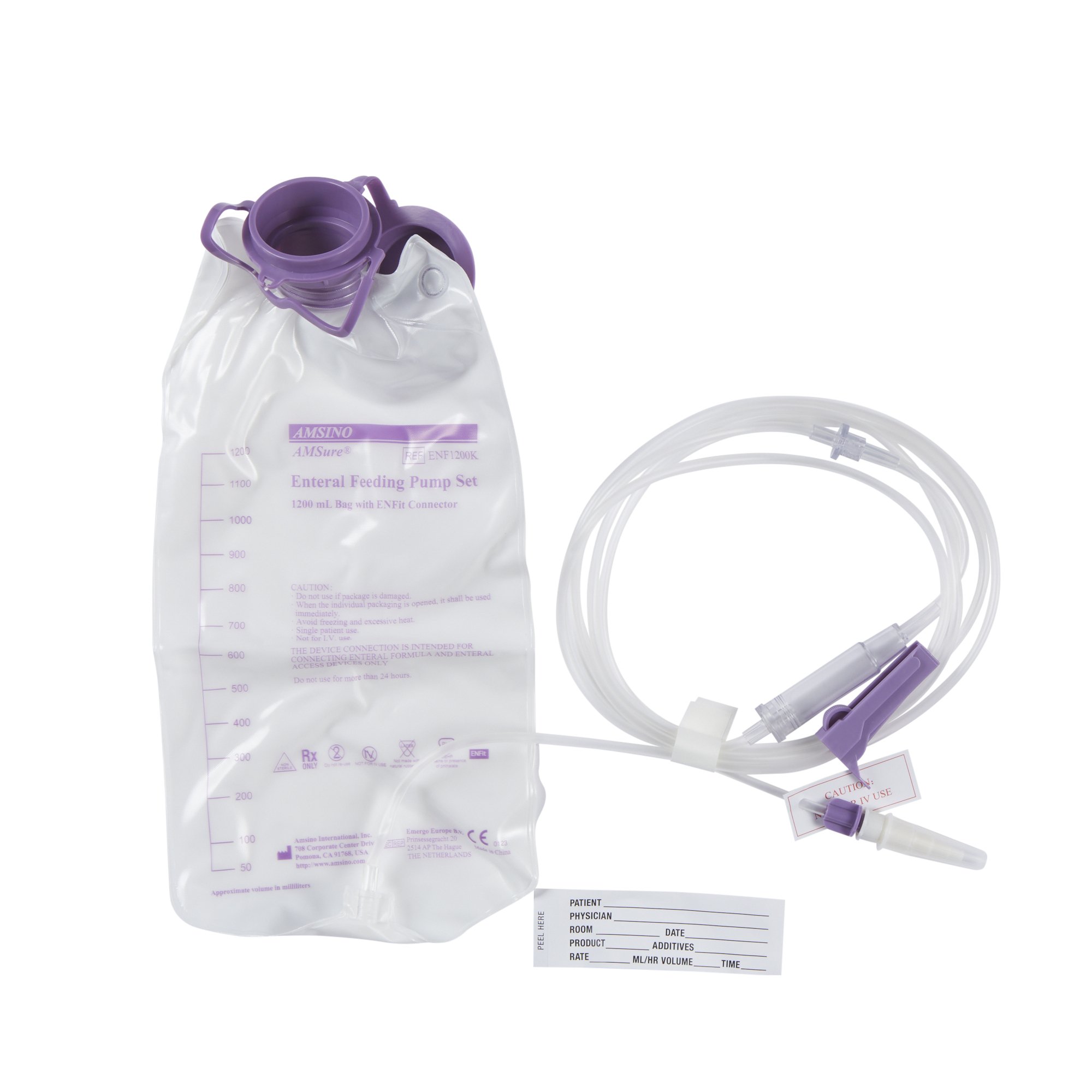 Alcor AMSure Enteral Feeding Pump Bag Set, 1200 mL MK 981049