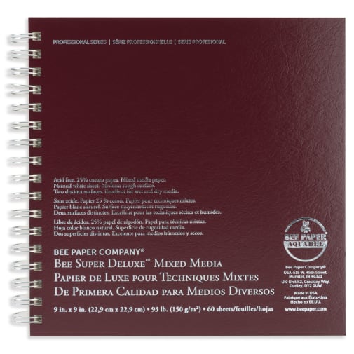 Bee Super Deluxe Mixed Media Paper - Spiral (9x9)