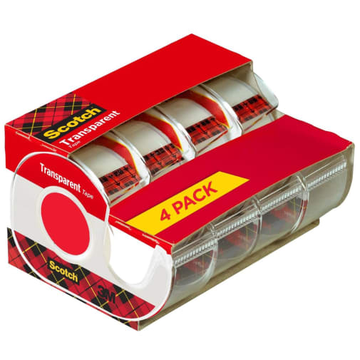 Scotch Transparent Tape in Handheld Dispenser (4 pack)