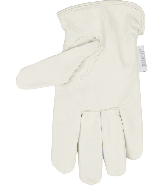 Women&rsquo;s Pearl Premium Grain Goatskin Driver, White, large