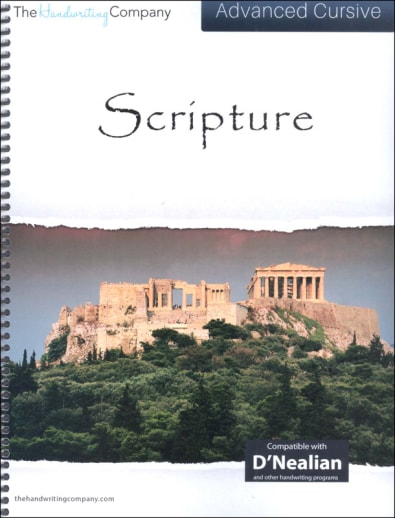 Scripture Character Writing Worksheets D'Nealian Advanced Cursive