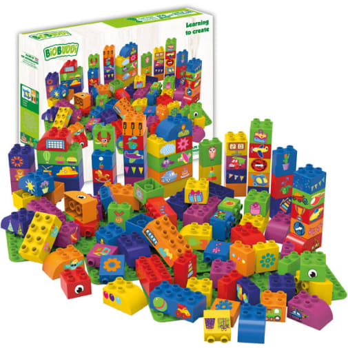 BioBuddies Educational Blocks with 3 Baseplates (100 piece)