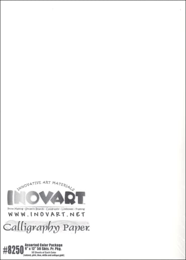 Calligraphy Paper Assorted Color - 50 Sheets (9" x 12")