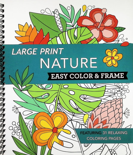 Large Print Easy Color & Frame: Nature